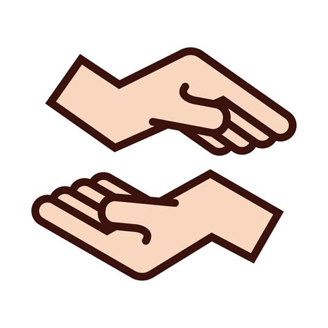 Hands Signal Line And Fill Style Icon Vector Art At Vecteezy