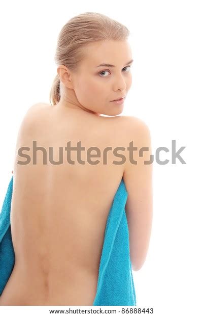 Portrait Beautiful Naked Woman Covering Her Stock Photo 86888443