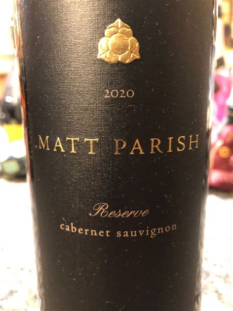 2020 Matt Parish Cabernet Sauvignon Napa Valley Reserve USA