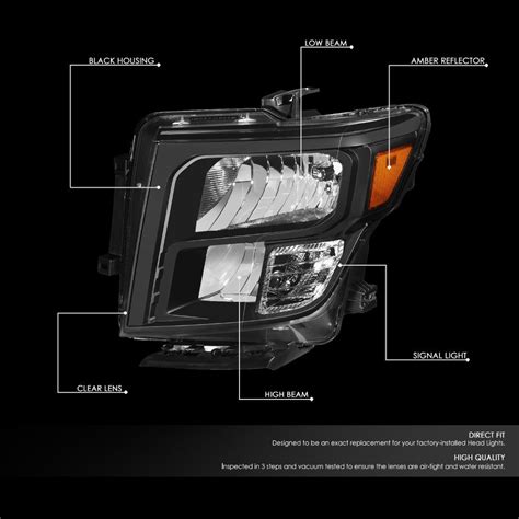 Dna Nissan Titan Xd Reflector Halogen Headlights Black