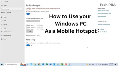 Use Your Windows Pc As A Mobile Hotspot How To Turn On Mobile Hotspot