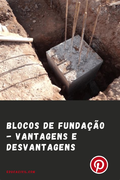 Blocos de fundação são elementos que consistem em concreto não armado