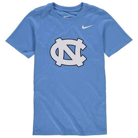 Nike North Carolina Tar Heels Youth Carolina Blue Cotton Logo T Shirt