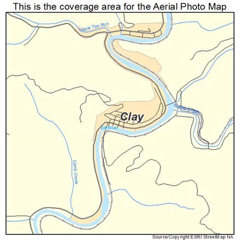 Aerial Photography Map of Clay, WV West Virginia