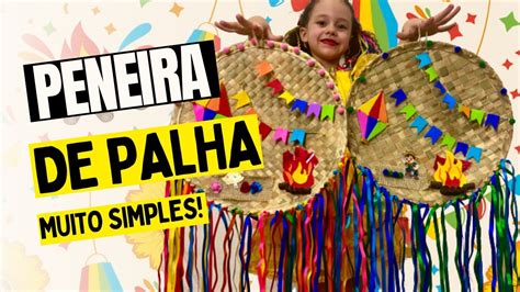 COMO FAZER DECORAR PENEIRA DE PALHA INFANTIL YouTube