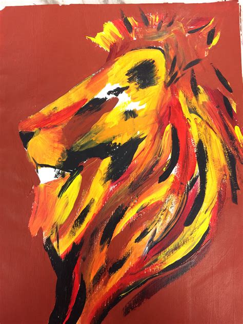 Lion painting acrylic abstract | Lion painting acrylic, Lion painting ...