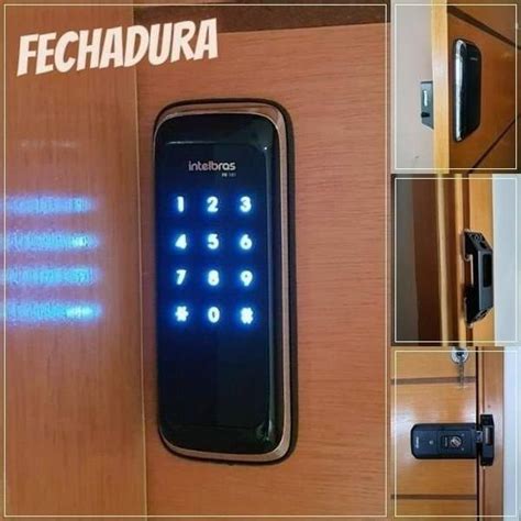 Fechadura Digital De Sobrepor Touch Screen FR 101 Preto Intelbras