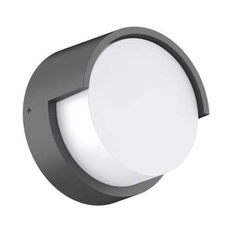 Domus Livi Ip W Led Wall Light Black White Grey Circle Lamp