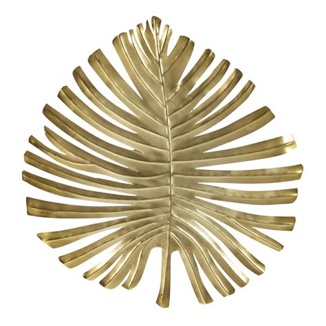 Applique Feuille En Métal Doré Palma Maisons Du Monde