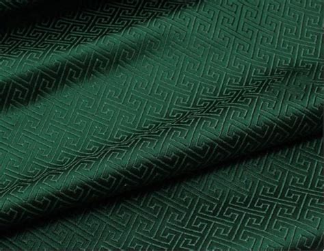 Dark Green Color Brocade Fabric Jacquard Fabric Chinese - Etsy