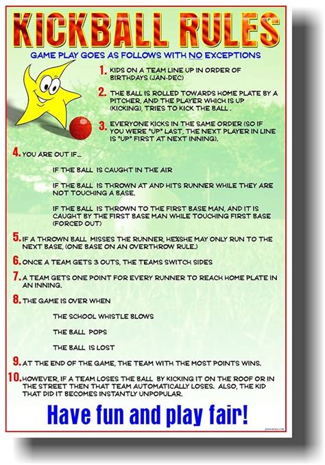 Kickball Rules Printable