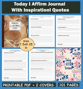 Positive affirmations Journal - A Journal Gift That Nurtures Self-Care ...