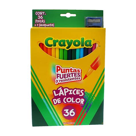 L Pices De Colores Crayola Con Sacapuntas Piezas Delsol