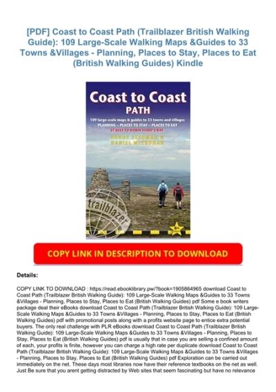 PDF Coast To Coast Path Trailblazer British Walking Guide 109