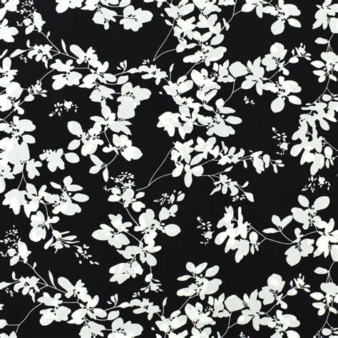Viskose Voile Shadow Flowers, schwarz | Stoffe Hemmers