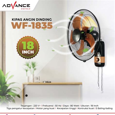 Jual Advance Kipas Angin Dinding Inch Wf Baling Besi Shopee