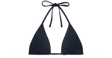 Poetry By Locals Athena Triangle Bikini Top In Blue Lyst