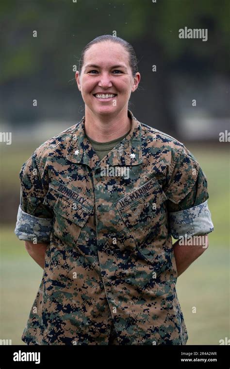 U S Marine Corps Lt Col Amanda Donnelly Commanding Officer Of