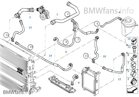 Cooling System Water Hoses BMW X5 E70 X5 3 5d M57N2 USA