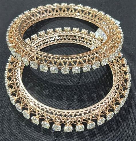 Party Wear Round Diamond Bangles, 2 pieces at Rs 75000/piece in Bhayandar | ID: 25918518173