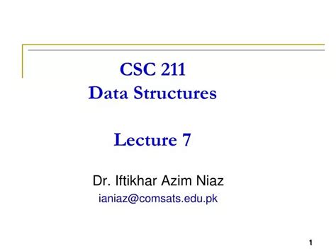 Ppt Csc 211 Data Structures Lecture 7 Powerpoint Presentation Free Download Id 5504384