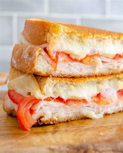 Grilled Turkey with Cheese Sandwich - Happy Homeschool Nest