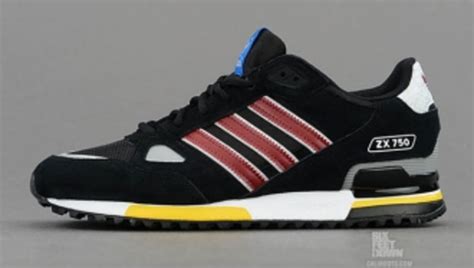 adidas ZX750 - Black/Cardinal | Sole Collector