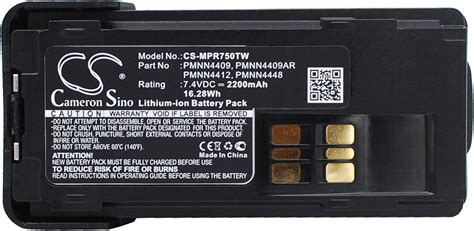 Amazon Renekton Battery For Motorola PMNN4448 PMNN4489A PMNN4491