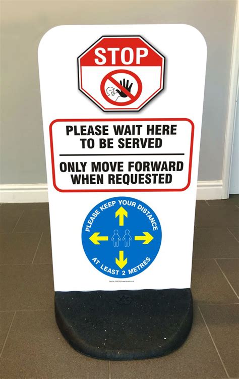 Flex Panel Sign Please Wait Here To Be Served Prosol