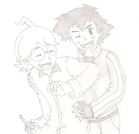 Ash Tickles Clemont By Cosmoring On Deviantart