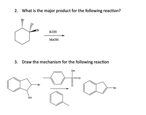 [solved] 2 What Is The Major Product For The Following Reaction Br Koh Course Hero