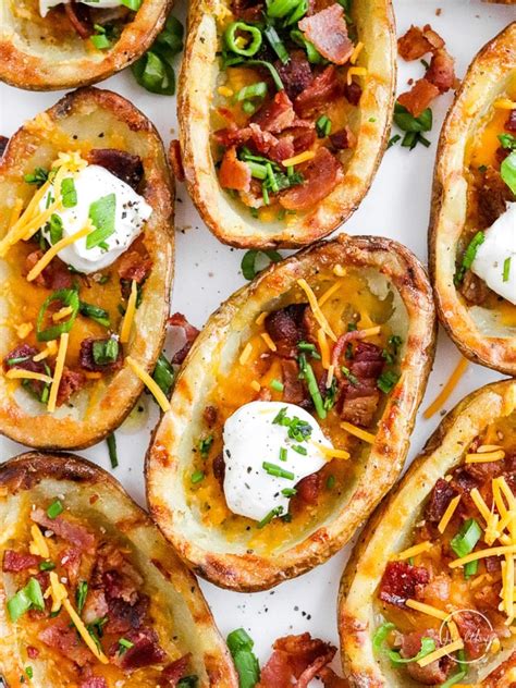 Potato Skins Crispy Oven Baked A Pinch Of Healthy