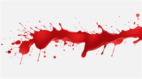 Premium Vector A Red Splash With A Line Of Blood On It