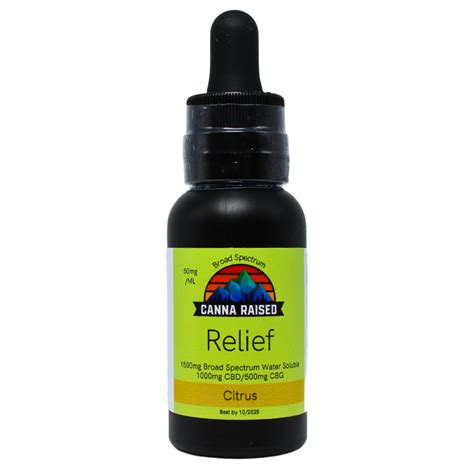 Relief Broad Spectrum Cbd Nano Water Soluble 1500mgbottle Canna