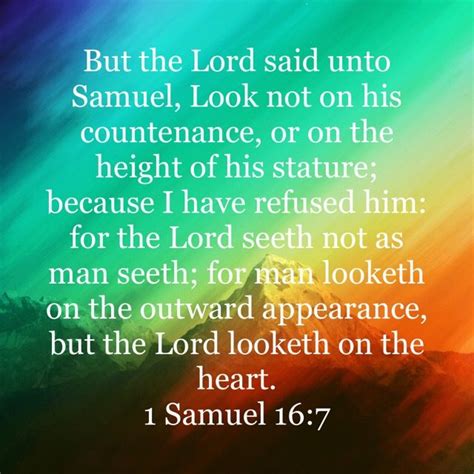 Samuel But The Lord Said Unto Samuel Look Not On His