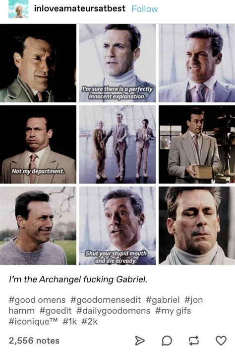 Gabriel — Good omens | Good omens book, Fandom memes, Gabriel