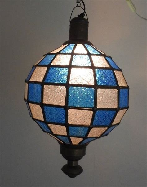 Plafondlamp Vintage Marokkaanse Handgemaakte Hanglamp Rond In Glas In