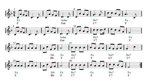 JINGLE BELLS Sheet music Guitar Chords | Easy Music