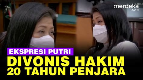 Tatapan Serius Putri Candrawathi Saat Divonis Hakim 20 Tahun Penjara