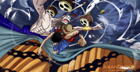 Monkey D Luffy Vs Enel One Piece Hd Wallpaper By Amanomoon