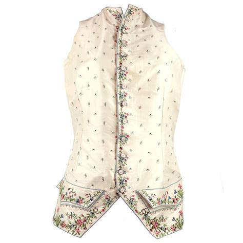 Mens 18th Century Silk Embroidered Waistcoat From A Collection Of