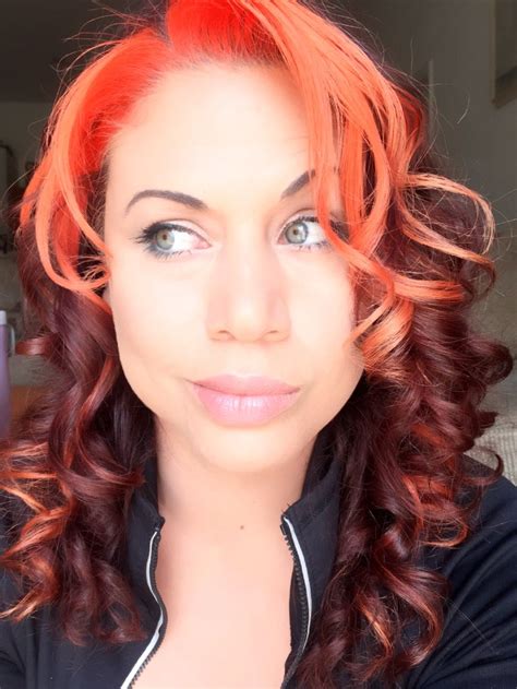 Neon Orange Hair And Red Base Orlando Fl Viviana Hernandez Easy Hairstyles Orange Hair Red Hair