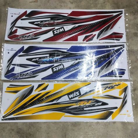 Stiker Sticker Body Stripe Cover Set 1 Sym Jet Power 125 Shopee