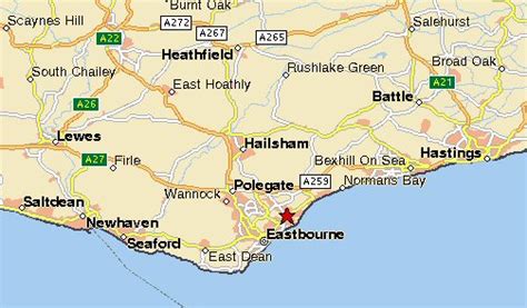 Eastbourne Map United Kingdom