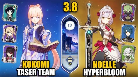 F P C Kokomi Taser Noelle Hyperbloom Team Spiral Abyss