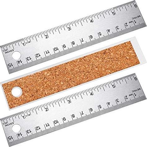 Pcs Stainless Steel Ruler Inch Inch Metal Measuring Ruler Set