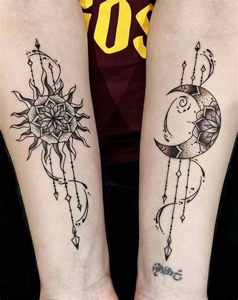 29 Sun And Moon Tattoo Matching Atabranisririna