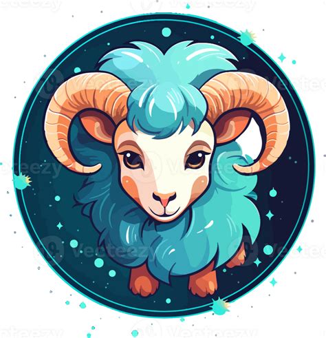 Aries Zodiac Cartoon Ai Generate Png