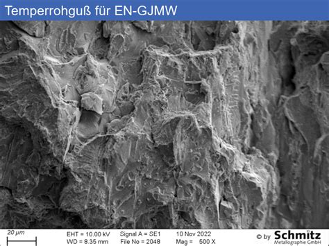 Temperrohguß für EN GJMW Schmitz Metallographie GmbH