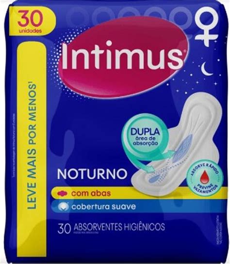 Absorvente Intimus Noturno Suave Abas C Unidades Absorvente